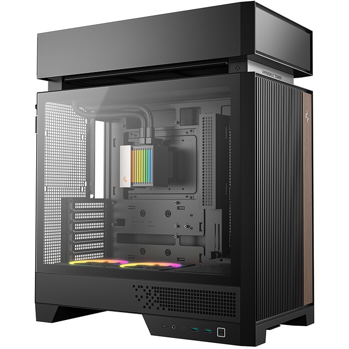 Компьютерный корпус Deepcool MACUBE 110 BK без БП, боковое окно (закаленное стекло), черный, mATX