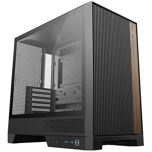 Компьютерный корпус Deepcool MACUBE 110 BK без БП, боковое окно (закаленное стекло), черный, mATX