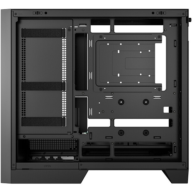 Компьютерный корпус Deepcool MACUBE 110 BK без БП, боковое окно (закаленное стекло), черный, mATX