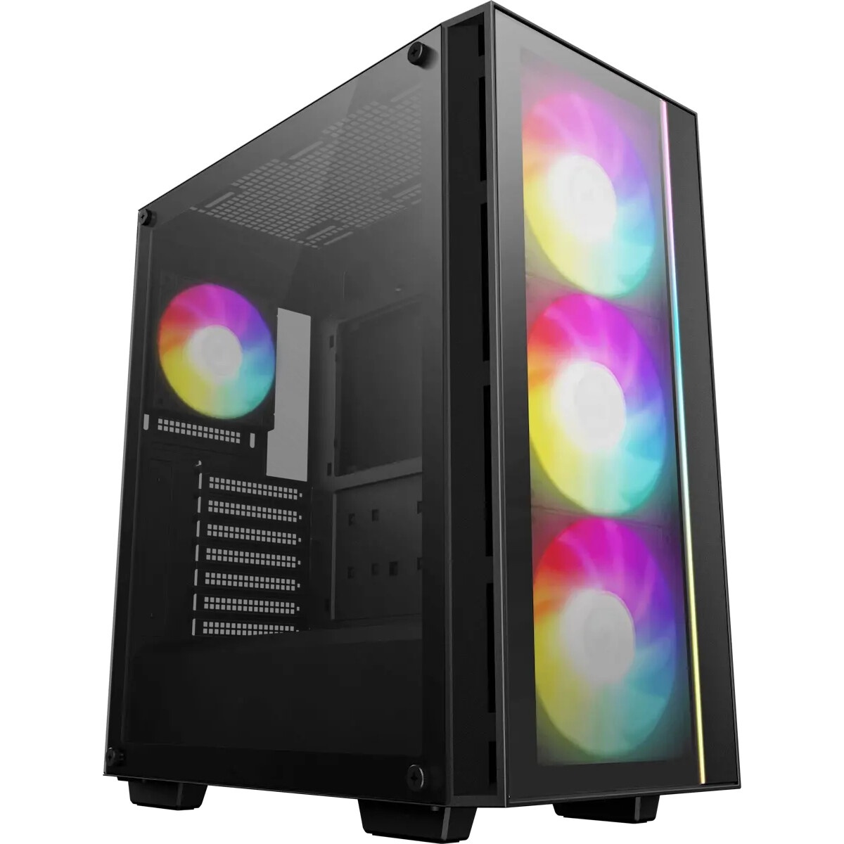 Компьютерный корпус Deepcool MACUBE 110 BK без БП, боковое окно (закаленное стекло), черный, mATX