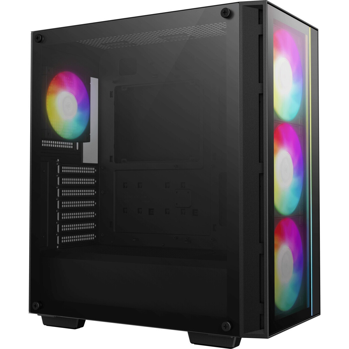 Компьютерный корпус Deepcool MACUBE 110 BK без БП, боковое окно (закаленное стекло), черный, mATX