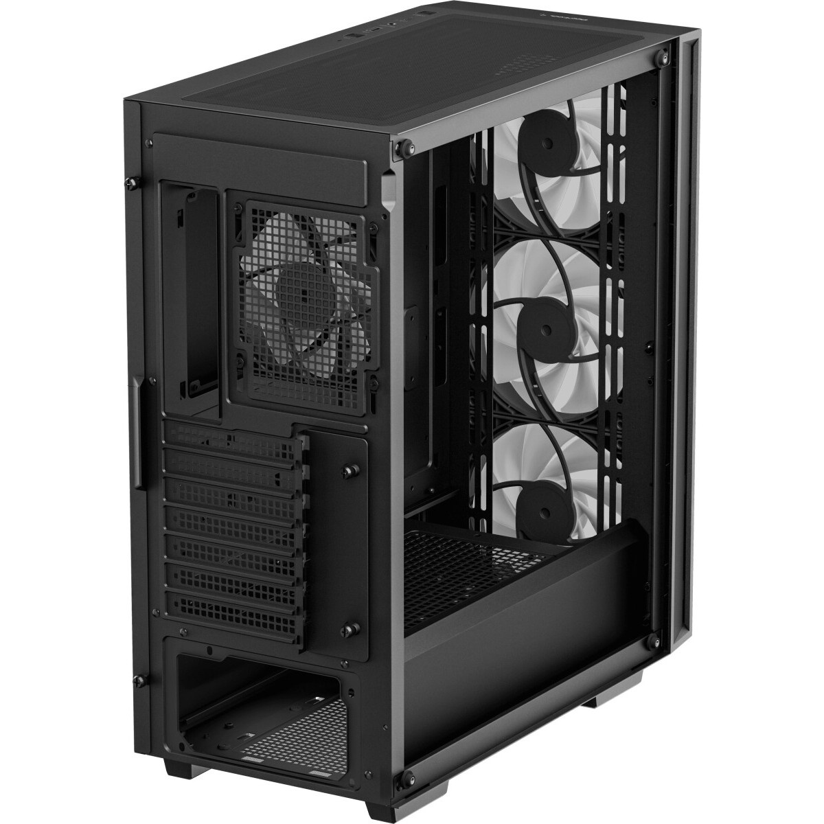Компьютерный корпус Deepcool MACUBE 110 BK без БП, боковое окно (закаленное стекло), черный, mATX