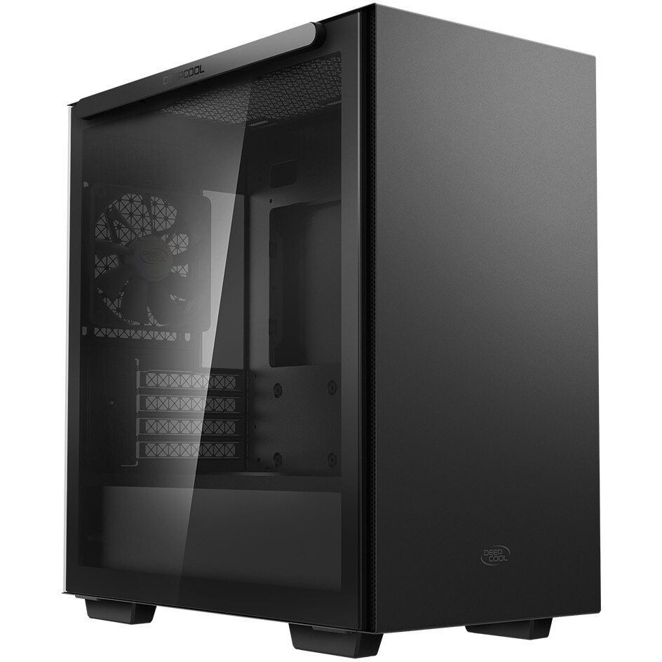 Компьютерный корпус Deepcool MACUBE 110 BK без БП, боковое окно (закаленное стекло), черный, mATX