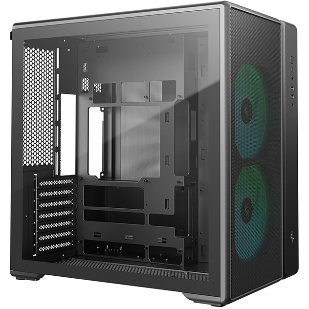 Компьютерный корпус Deepcool MACUBE 110 BK без БП, боковое окно (закаленное стекло), черный, mATX