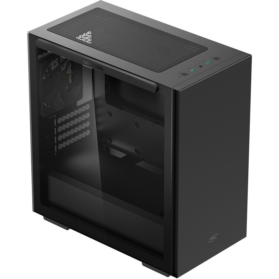 Компьютерный корпус Deepcool MACUBE 110 BK без БП, боковое окно (закаленное стекло), черный, mATX