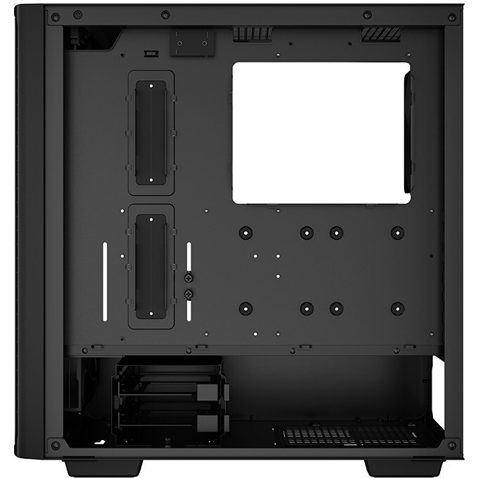 Компьютерный корпус Deepcool MACUBE 110 BK без БП, боковое окно (закаленное стекло), черный, mATX