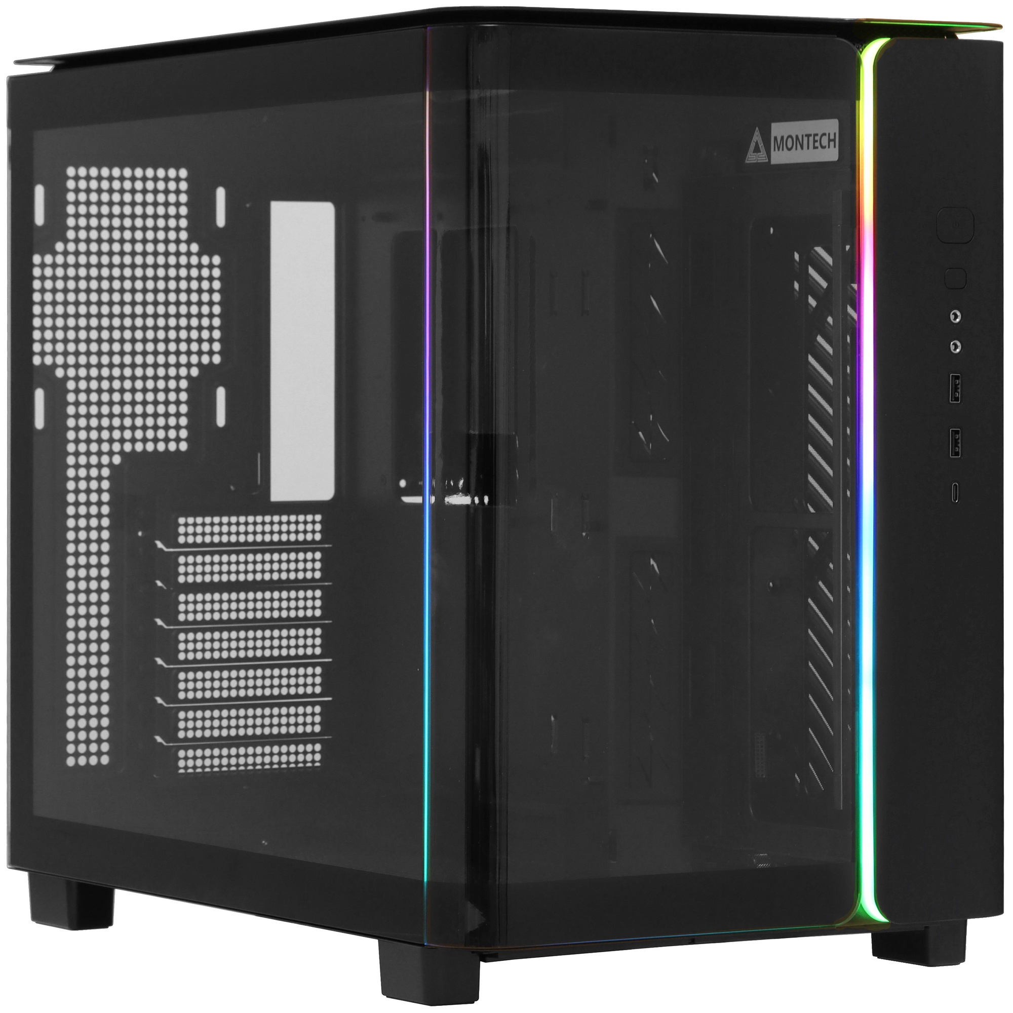 Компьютерный корпус Montech King 95 черный без БП ATX 2xUSB3.0 1xUSB3.1 audio bott PSU