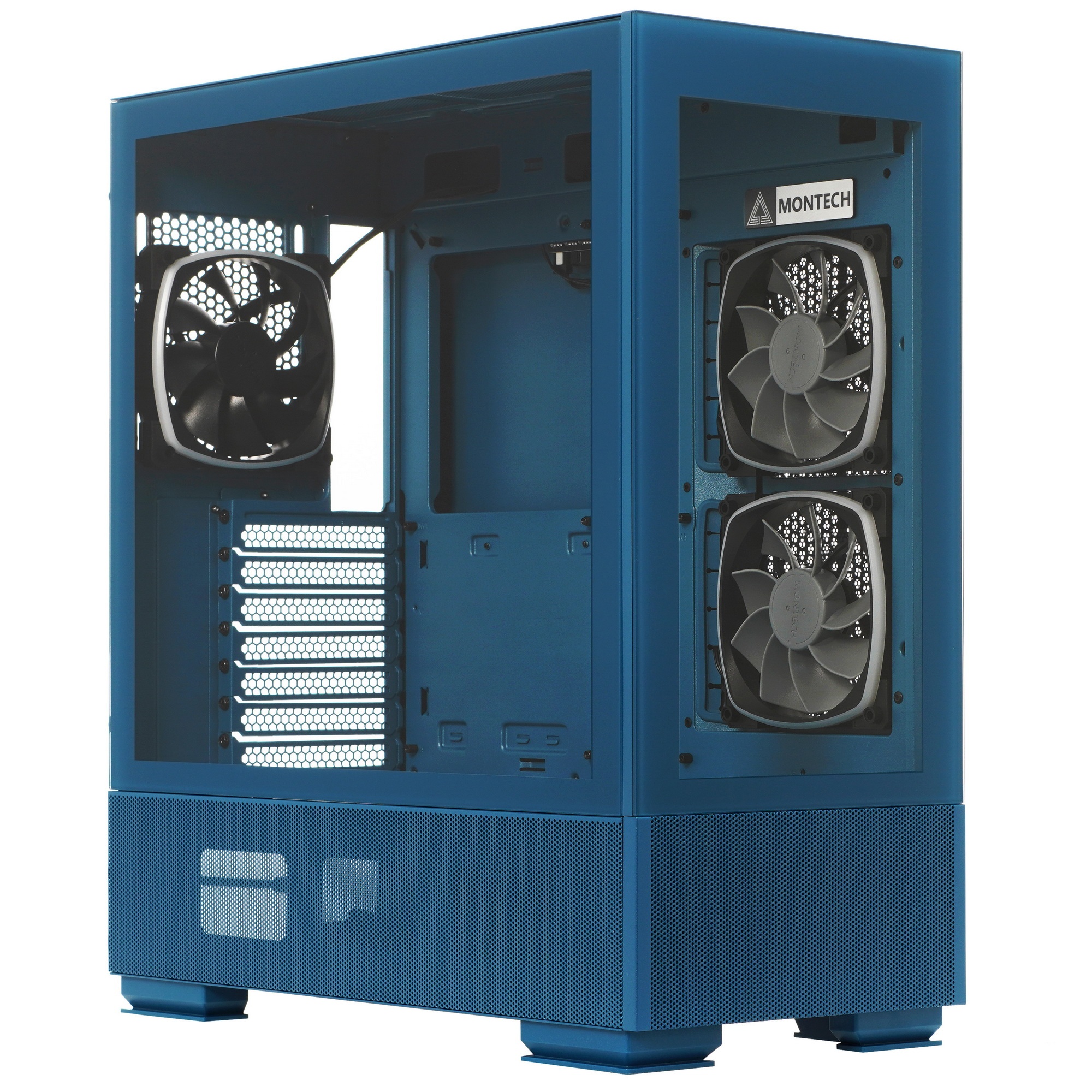 Компьютерный корпус Montech SKY TWO MOROCCO голубой без БП ATX 4x120мм 2xUSB3.0 1xUSB3.1 audio bott