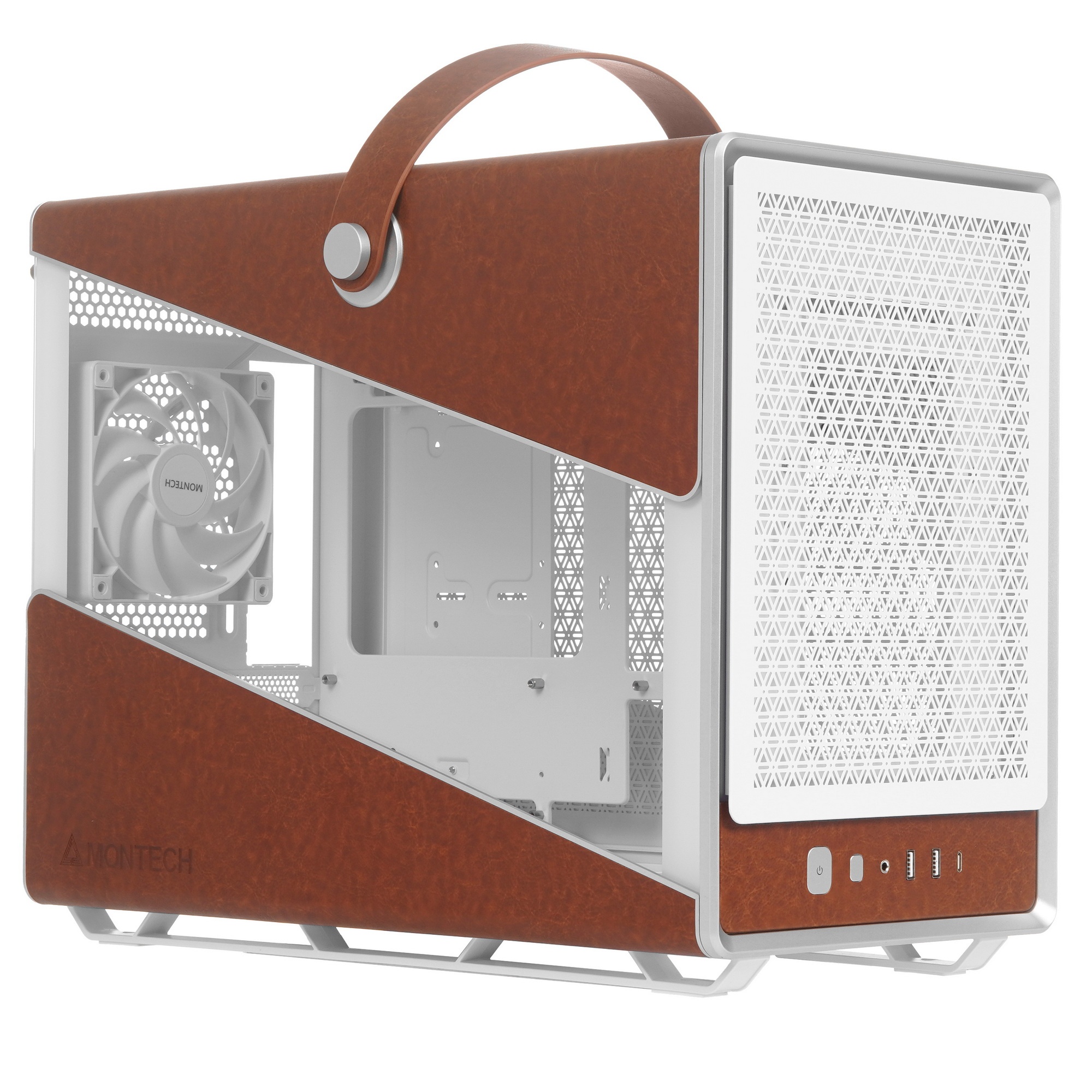 Компьютерный корпус Montech Heritage PRO (W) белый без БП mATX 5x120мм 2x140мм 2xUSB3.0 audio bott P