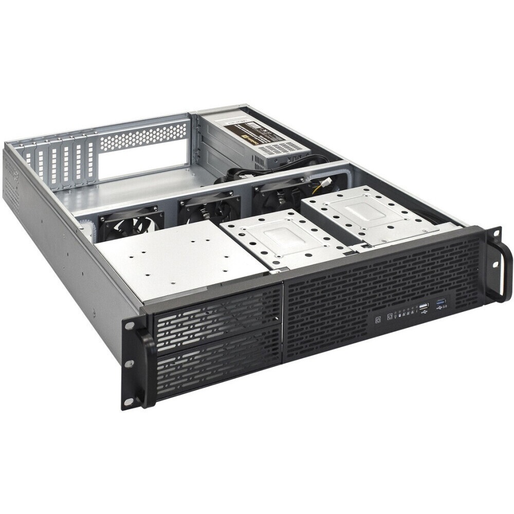 Серверный корпус Ablecom CS-R16-01P 1U chassis, 2 internal HDD & 6G BP, with 350W Flex-ATX Power Sup