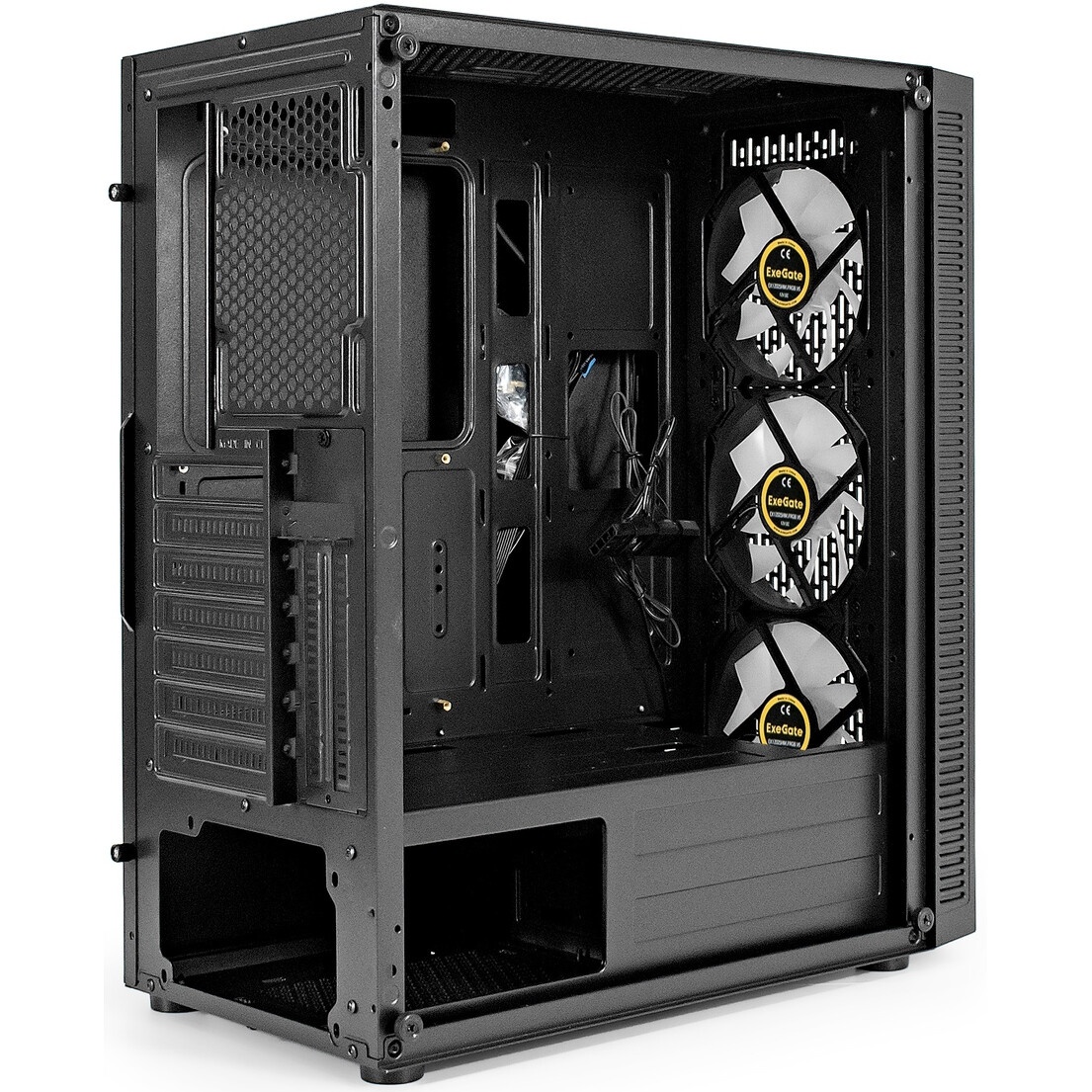Компьютерный корпус Miditower ExeGate EVO-9211-450NPX (ATX, БП 450NPX с вент. 12см, с окном, 2*USB+1
