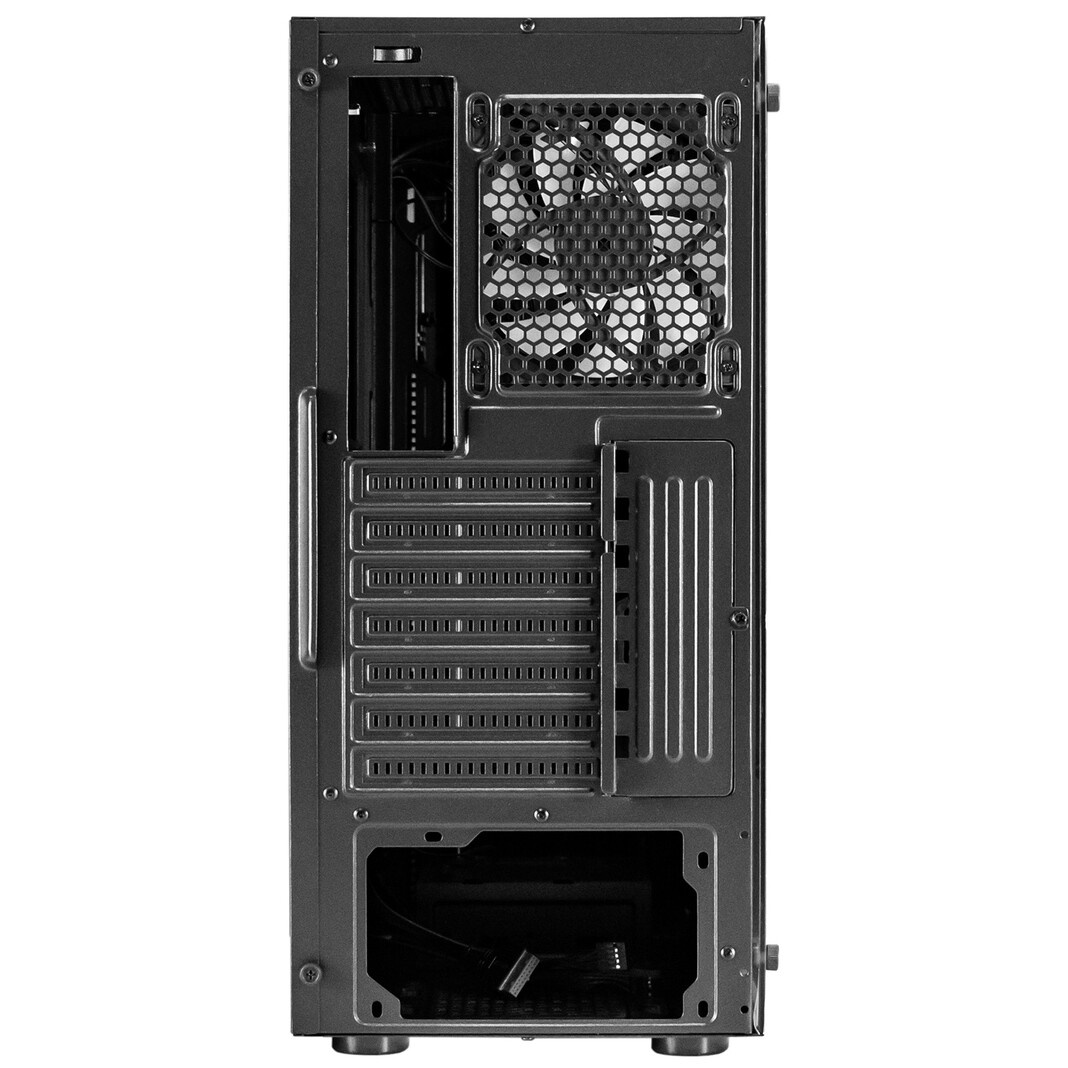Компьютерный корпус Miditower ExeGate EVO-9211-450NPX (ATX, БП 450NPX с вент. 12см, с окном, 2*USB+1