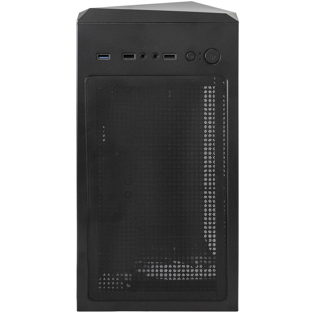 Компьютерный корпус Miditower ExeGate EVO-9211-500NPX (ATX, БП 500NPX с вент. 12см, с окном, 2*USB+1