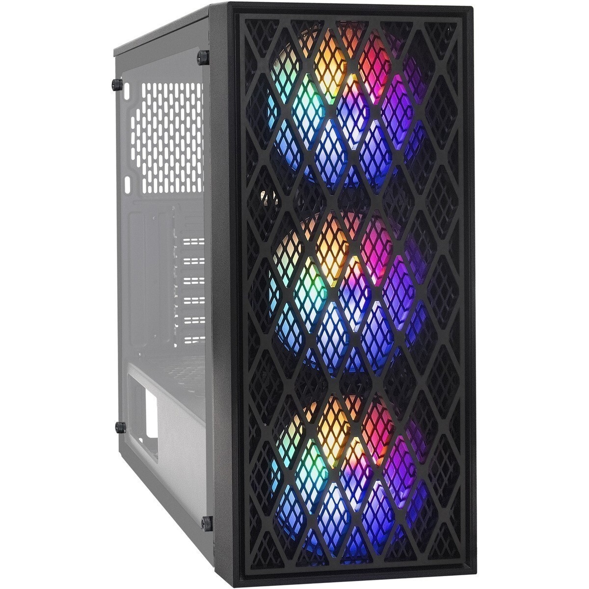 Компьютерный корпус Miditower ExeGate EVO-9211-600NPX (ATX, БП 600NPX с вент. 12см, с окном, 2*USB+1