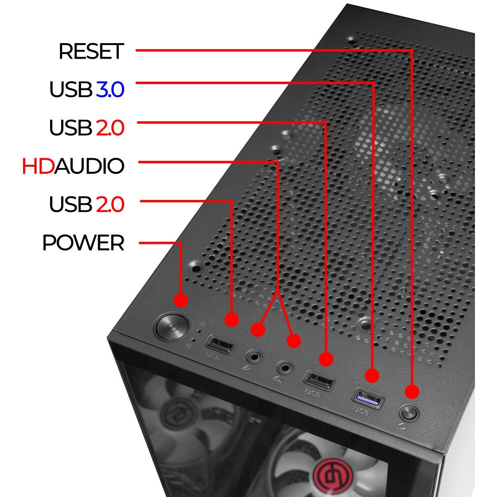 Компьютерный корпус Accord ACC-R7AB черный без БП ATX 2xUSB3.0 1xUSB3.1 audio
