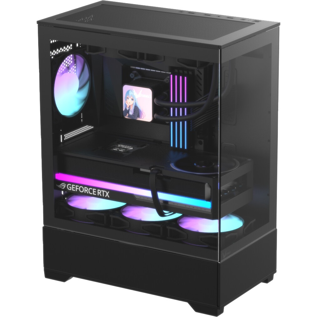 Компьютерный корпус Accord ACC-R7AB черный без БП ATX 2xUSB3.0 1xUSB3.1 audio