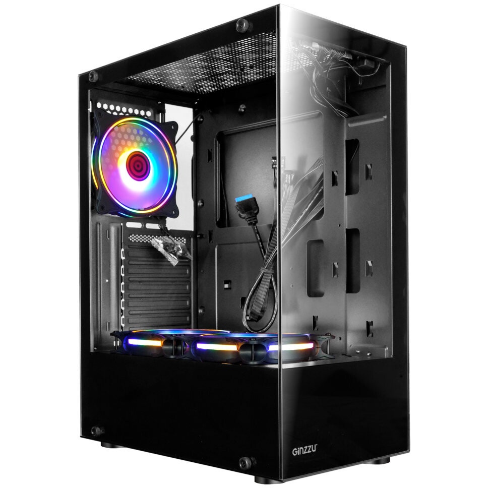 Компьютерный корпус Accord ACC-R10B черный без БП ATX 1xUSB3.0 1xUSB3.1 audio