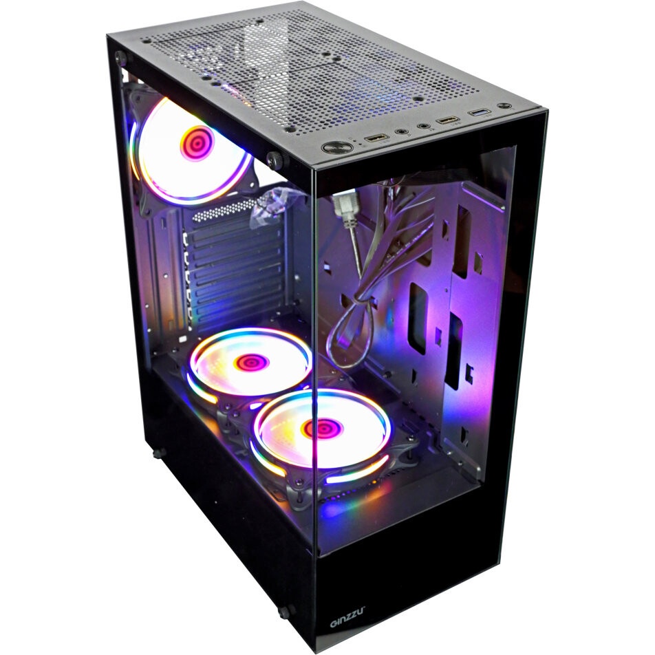 Компьютерный корпус Accord ACC-R10B черный без БП ATX 1xUSB3.0 1xUSB3.1 audio