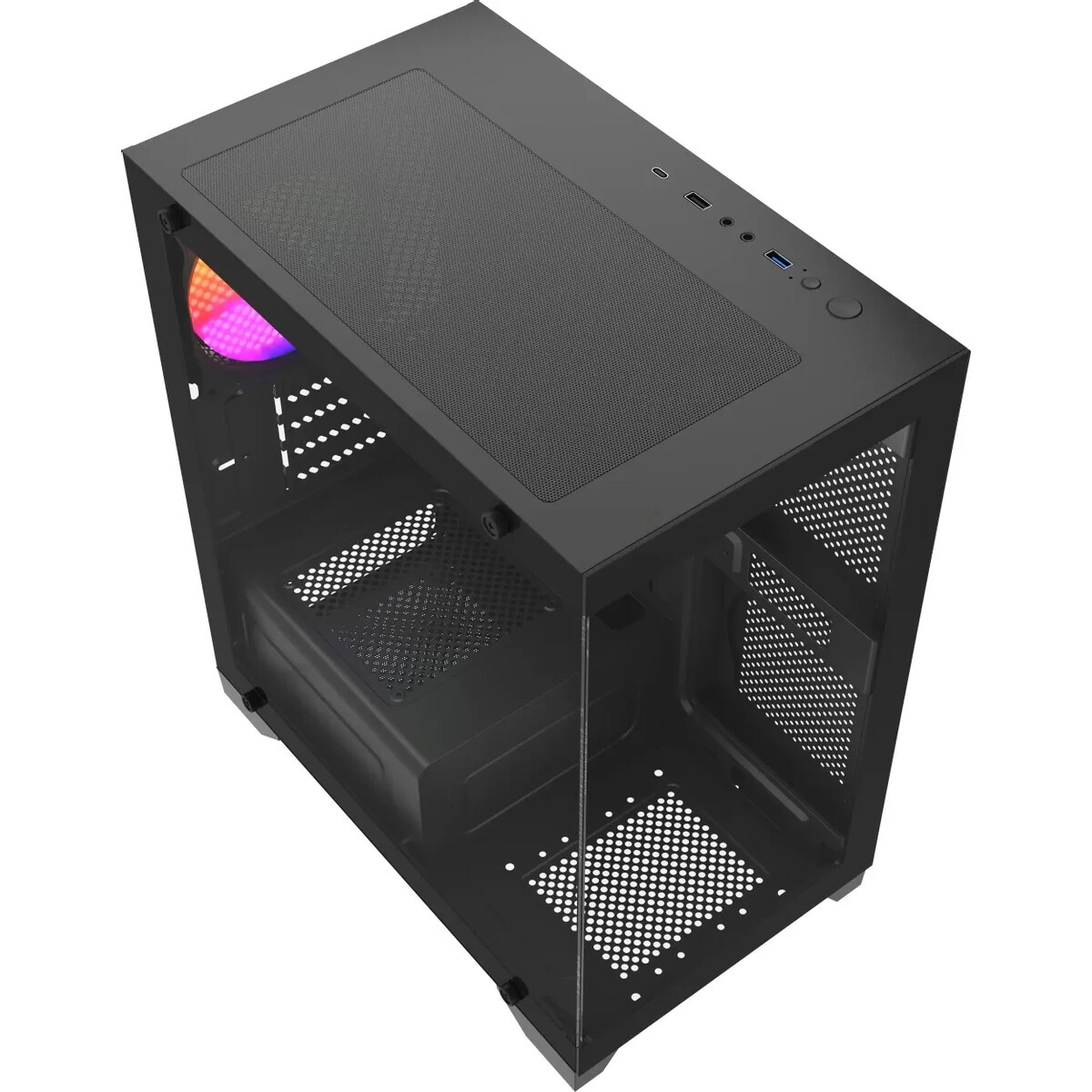 Компьютерный корпус Accord ACC-R7MB черный без БП mATX 2xUSB3.0 1xUSB3.1 audio