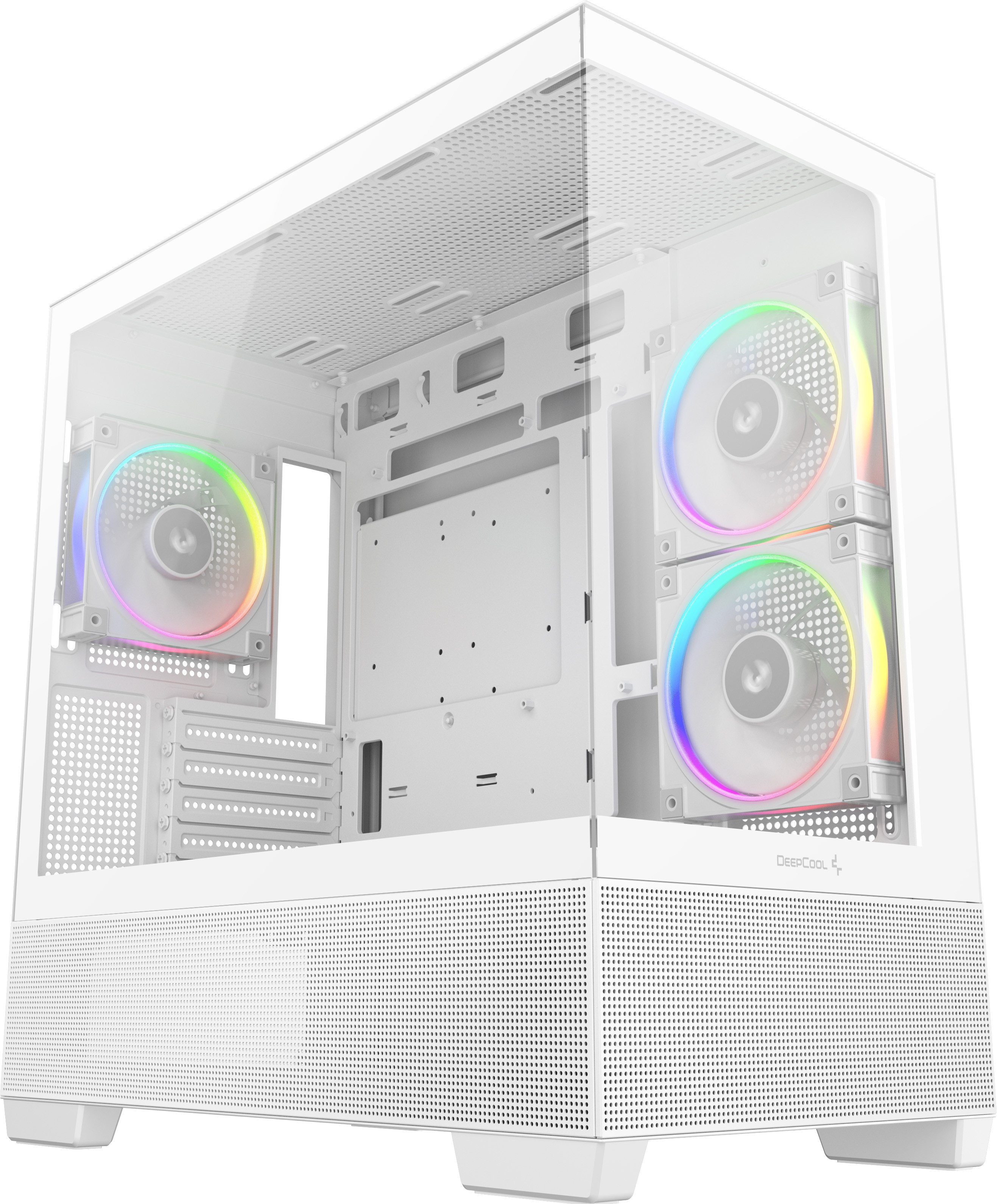 Компьютерный корпус Deepcool CG380 3F WH без БП, боковое окно (панорама), 3x120мм ARGB PWM вентилято