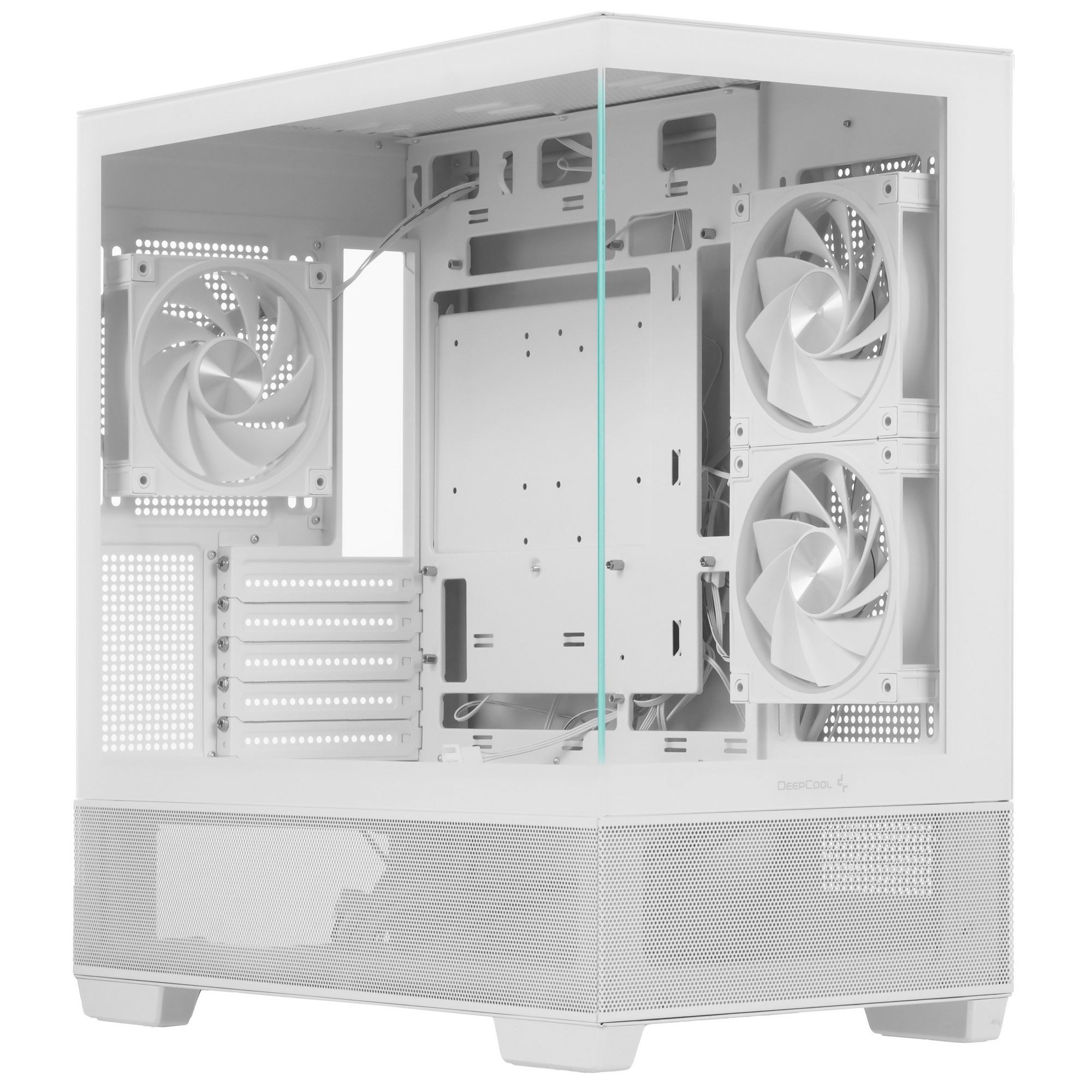 Компьютерный корпус Deepcool CG380 3F WH без БП, боковое окно (панорама), 3x120мм ARGB PWM вентилято