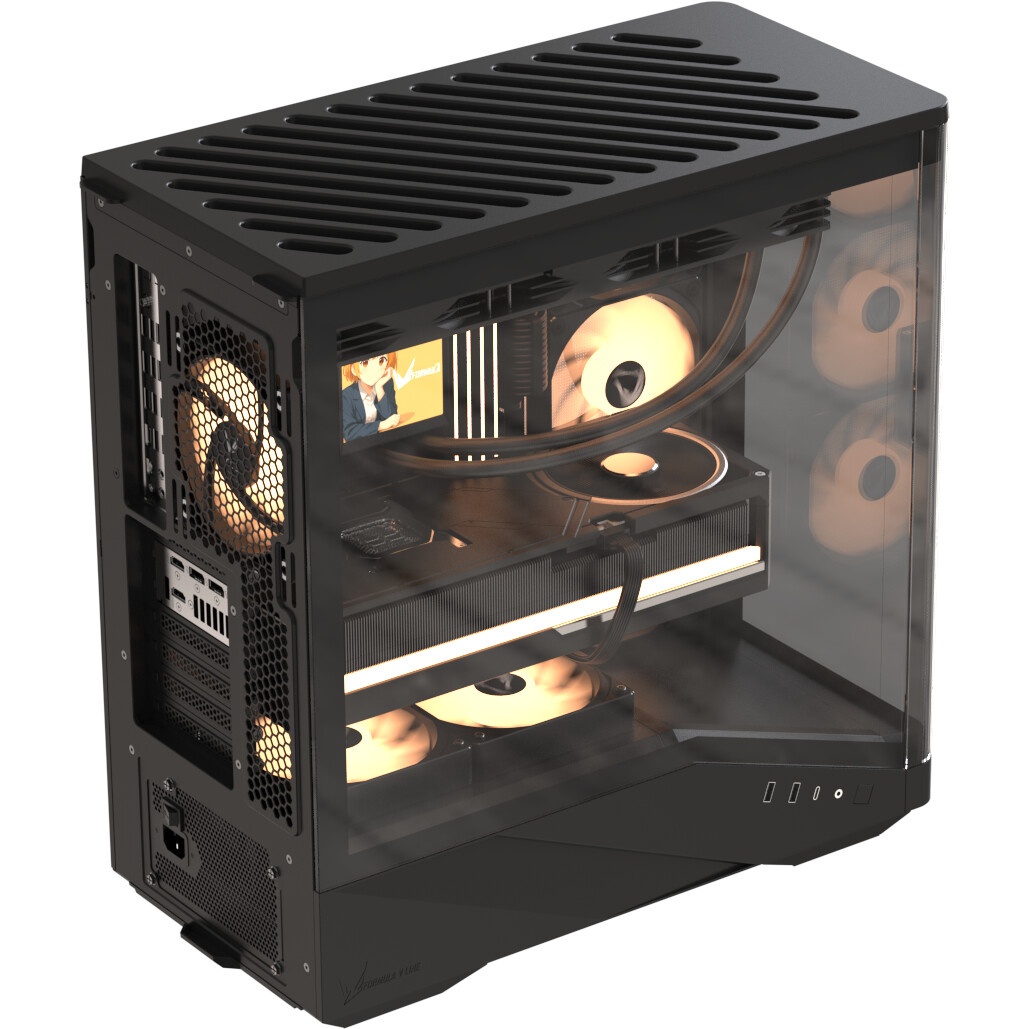Компьютерный корпус Accord ACC-R4A черный без БП ATX 2xUSB3.0 1xUSB3.1 audio