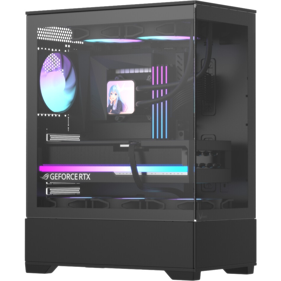 Компьютерный корпус Accord ACC-R4A черный без БП ATX 2xUSB3.0 1xUSB3.1 audio