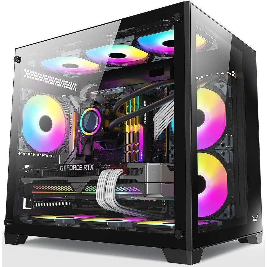 Компьютерный корпус MiniTower AeroCool / Formula Crystal Z1CM PLUS AR black (mATX, без БП, USB Type-