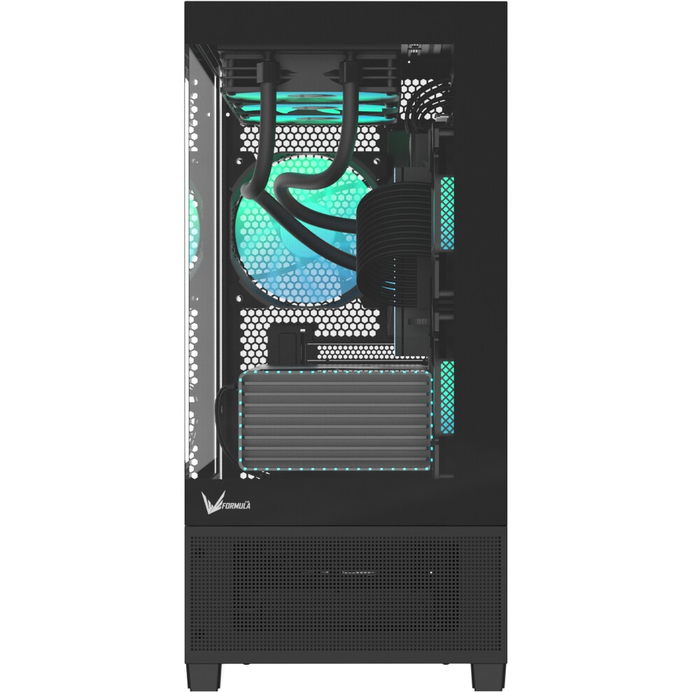 Компьютерный корпус AeroCool / Formula V Line Crystal E1M Black, MATX, USB3.0*2, Switch Display Pane