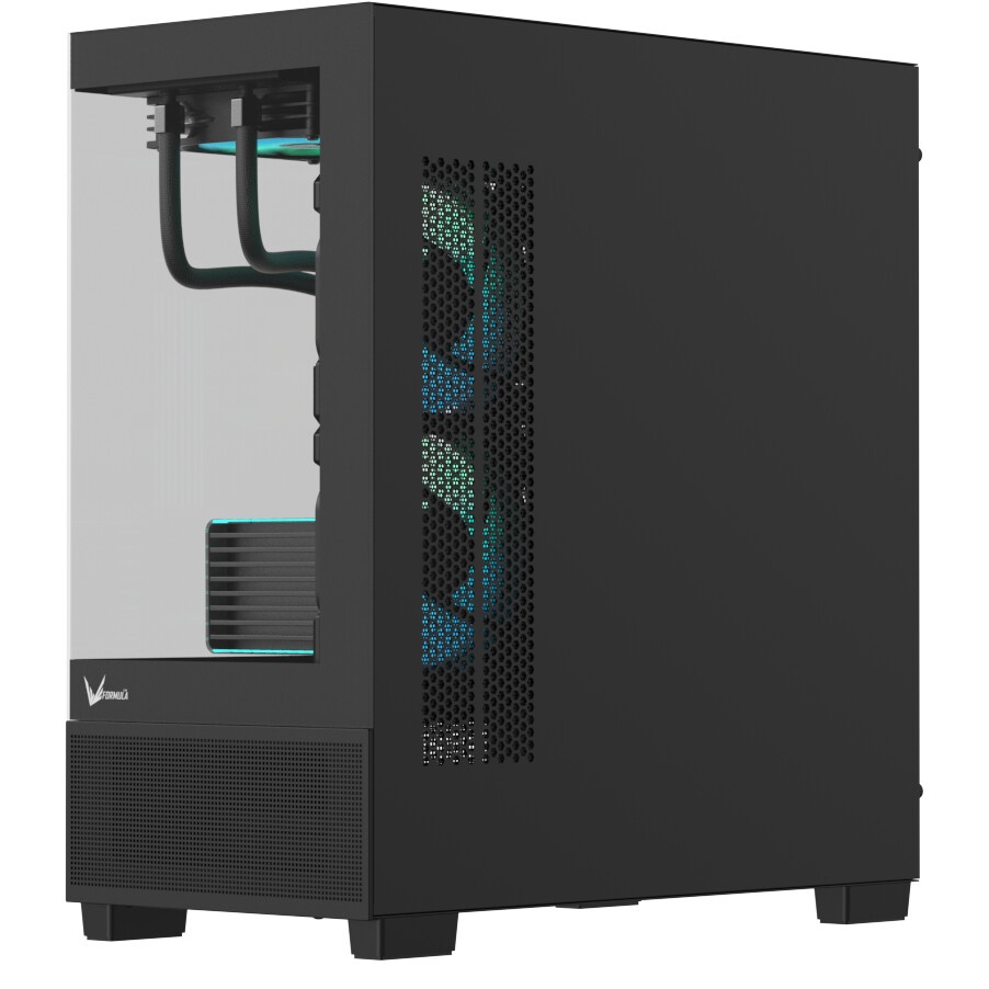 Компьютерный корпус AeroCool / Formula V Line Crystal E1M Black, MATX, USB3.0*2, Switch Display Pane
