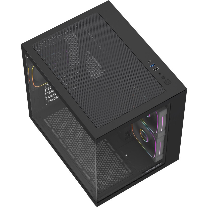Компьютерный корпус AeroCool / Formula V Line Crystal E1M Black, MATX, USB3.0*2, Switch Display Pane