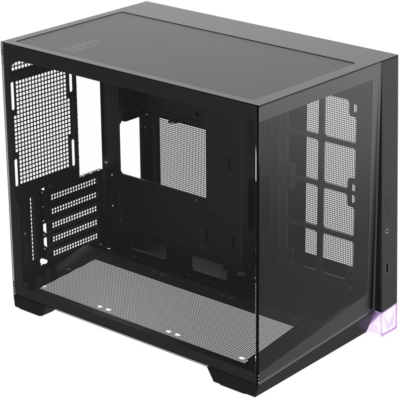 Компьютерный корпус AeroCool / Formula V Line Crystal E1M Black, MATX, USB3.0*2, Switch Display Pane