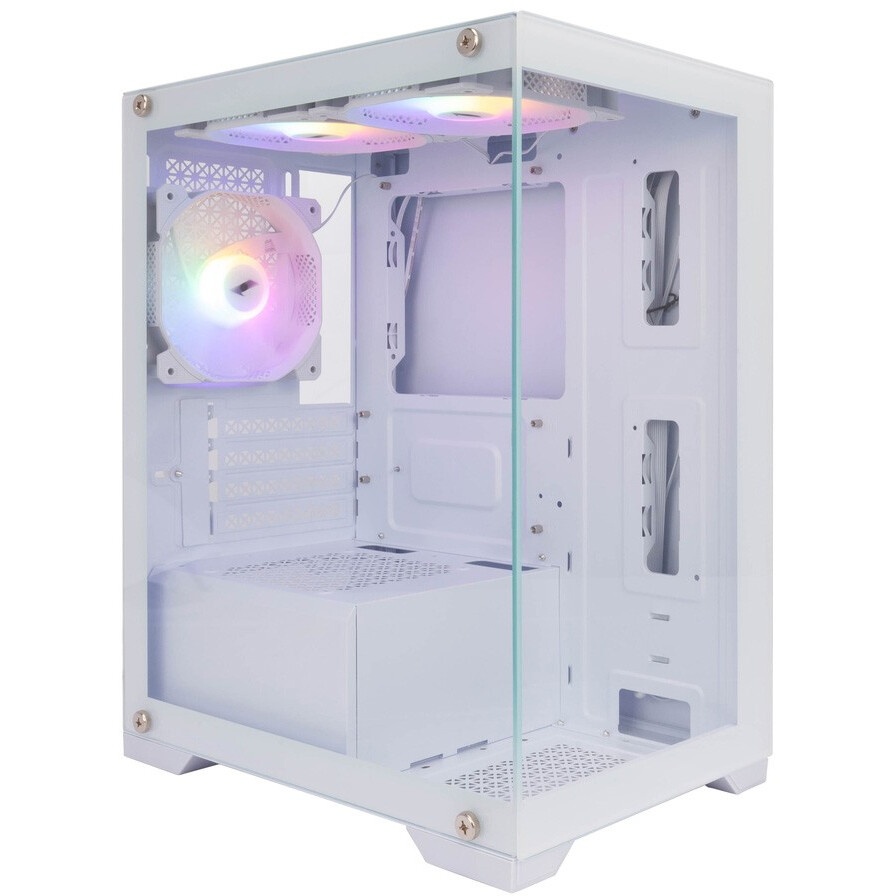 Компьютерный корпус AeroCool / Formula V Line Crystal E1M White, MATX, USB3.0*2, Switch Display Pane