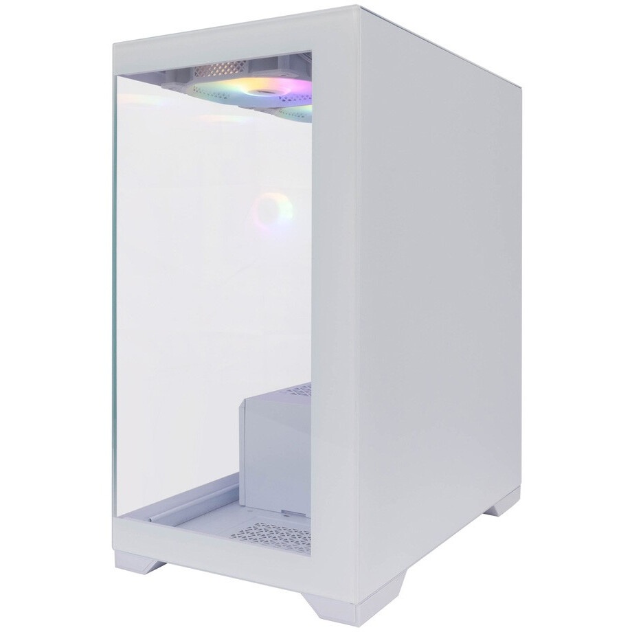 Компьютерный корпус AeroCool / Formula V Line Crystal E1M White, MATX, USB3.0*2, Switch Display Pane