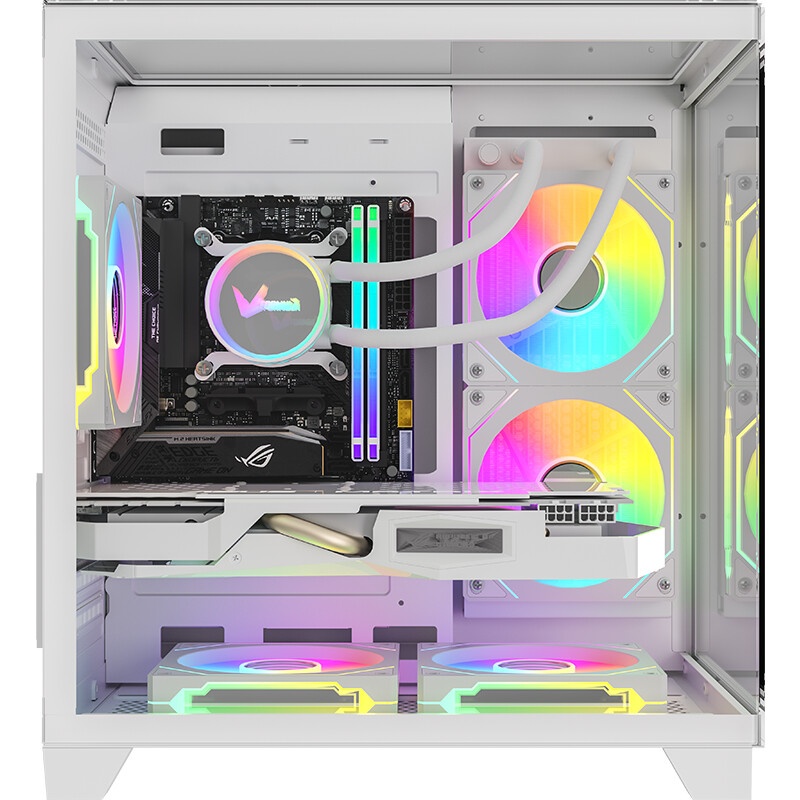 Компьютерный корпус AeroCool / Formula V Line Crystal E1M White, MATX, USB3.0*2, Switch Display Pane