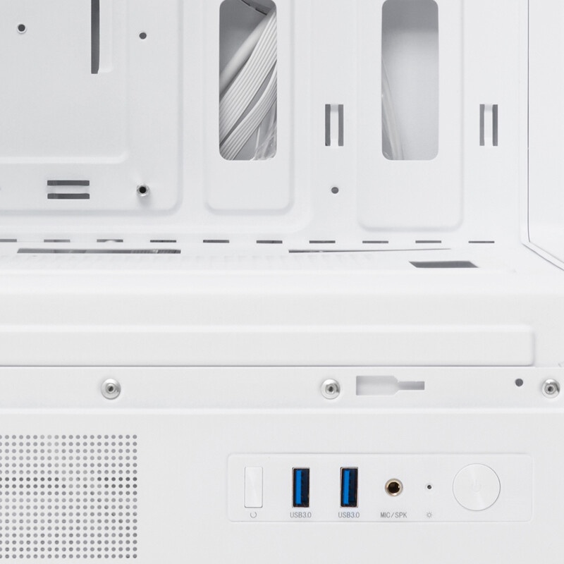 Компьютерный корпус AeroCool / Formula V Line Crystal E1 White, ATX, TYPE-C*1, USB3.0*2, Switch Disp
