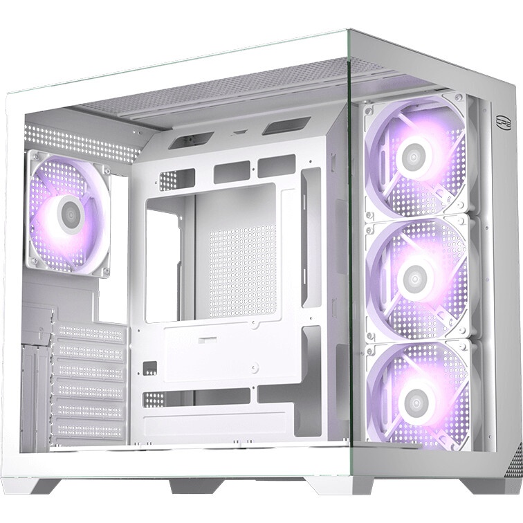 Компьютерный корпус AeroCool / Formula V Line Crystal E1 White, ATX, TYPE-C*1, USB3.0*2, Switch Disp