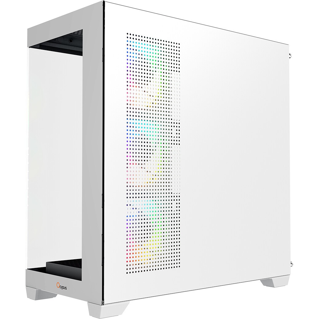 Компьютерный корпус AeroCool / Formula V Line Crystal E1 White, ATX, TYPE-C*1, USB3.0*2, Switch Disp