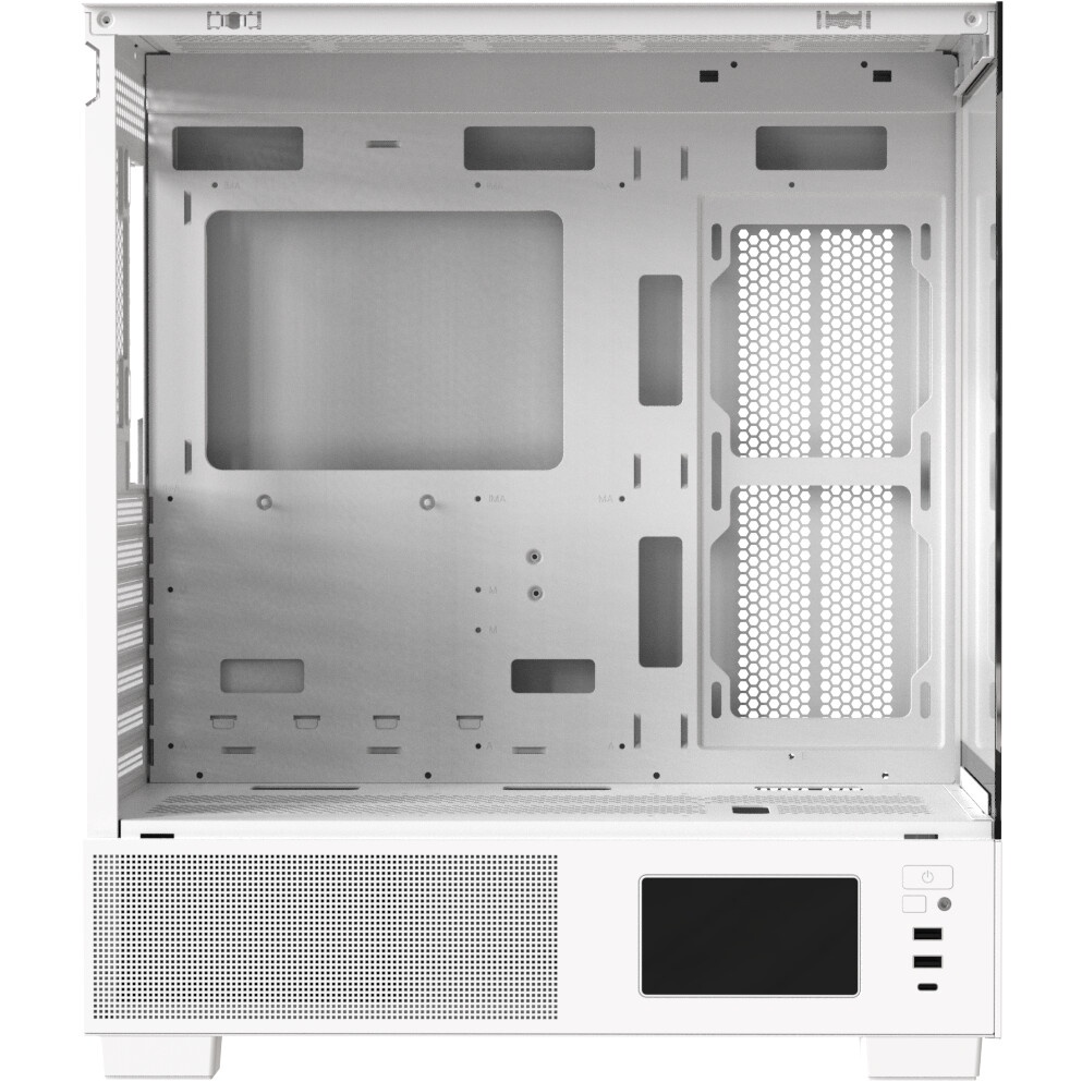 Компьютерный корпус AeroCool / Formula V Line Crystal E1 White, ATX, TYPE-C*1, USB3.0*2, Switch Disp