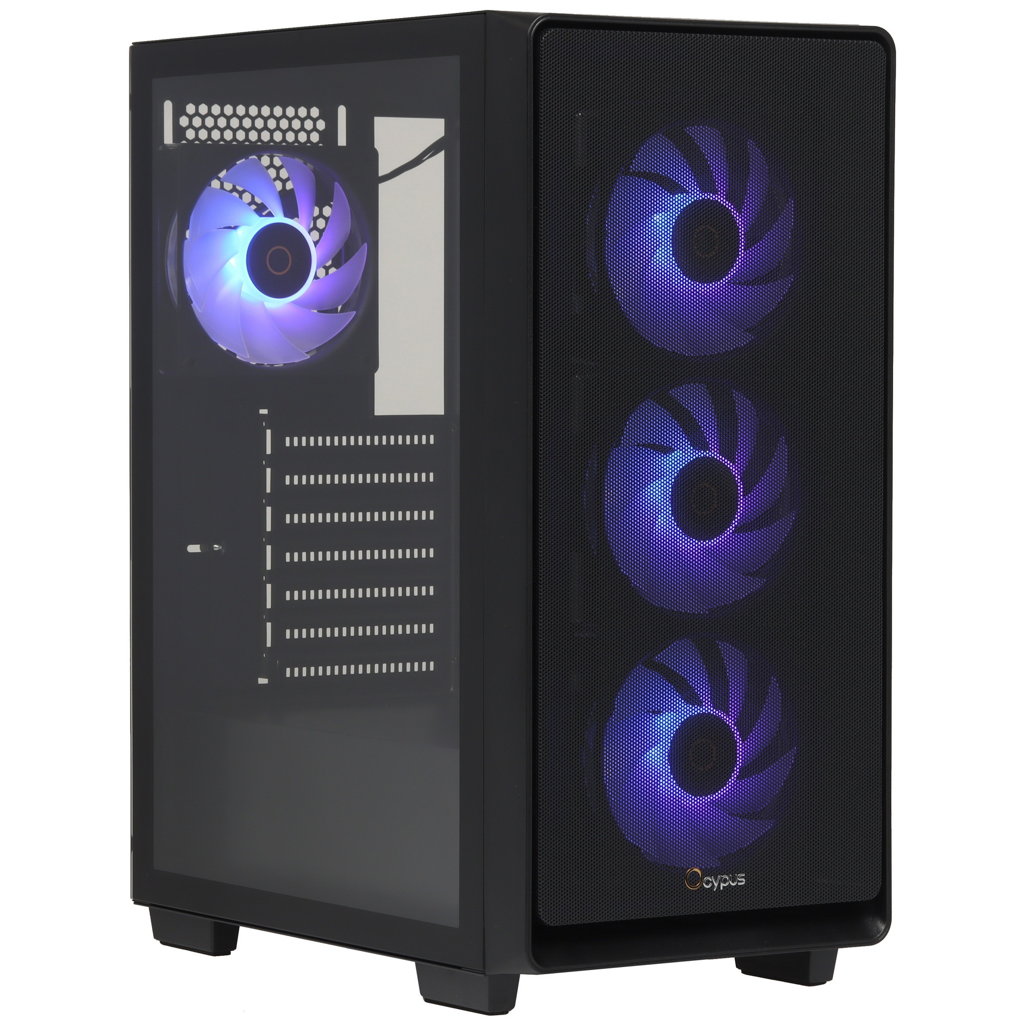 Компьютерный корпус Ocypus Gamma C60 BK ARGB, ATX, USB3.0*1+USB2.0*2, FRONT 3x120mm ARGB, REAR 1x120