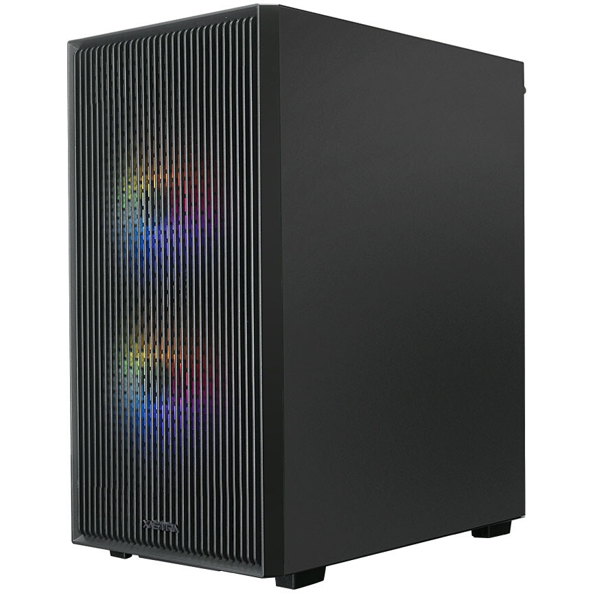 Компьютерный корпус XASTRA A400M 0F Black mATX/Mesh/Screwless TG+Mesh/ no fans/ A400M-0F