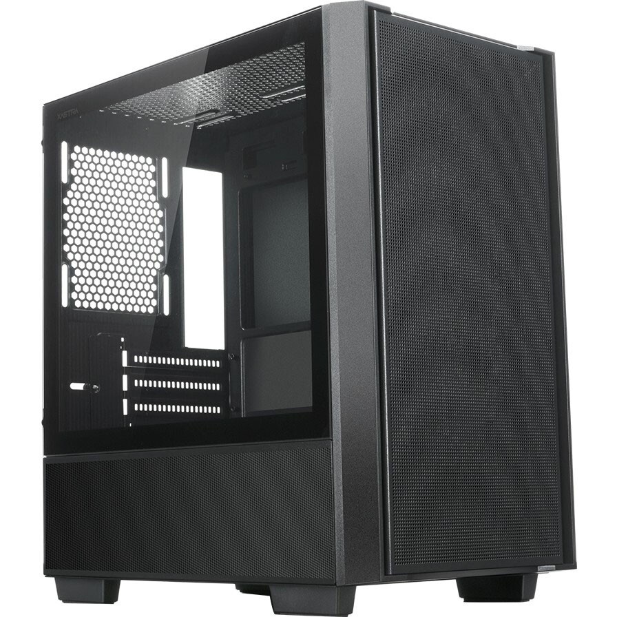 Компьютерный корпус XASTRA A400M 0F Black mATX/Mesh/Screwless TG+Mesh/ no fans/ A400M-0F