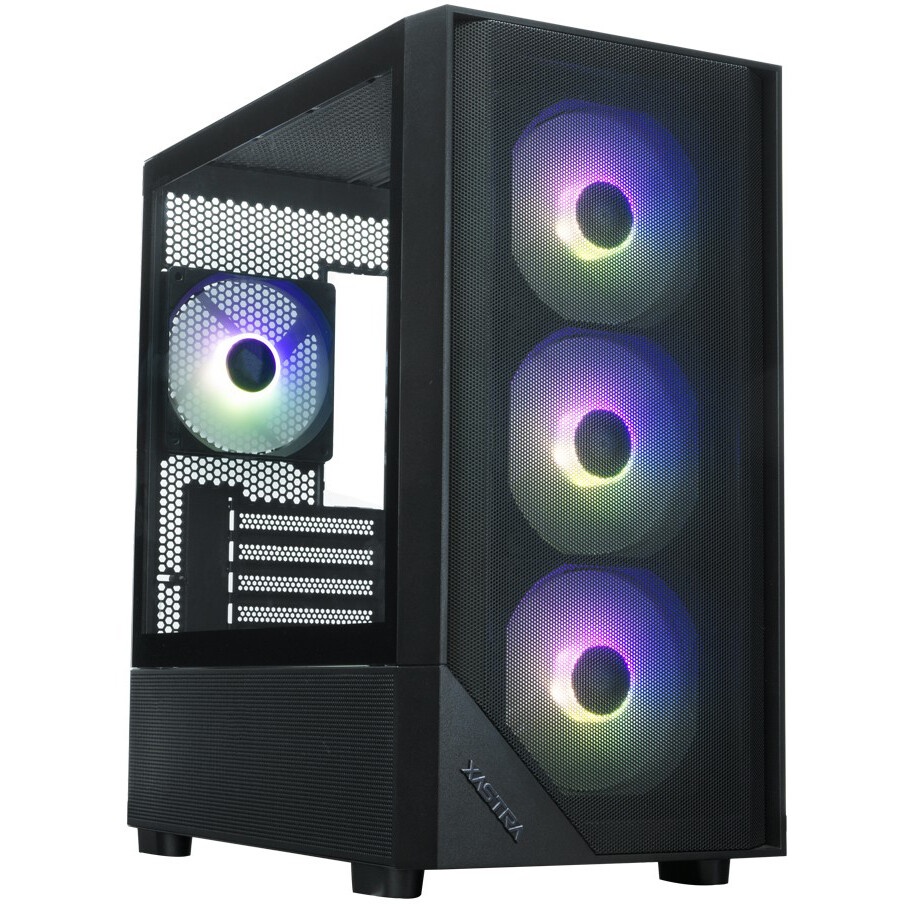Компьютерный корпус XASTRA A400M 0F Black mATX/Mesh/Screwless TG+Mesh/ no fans/ A400M-0F