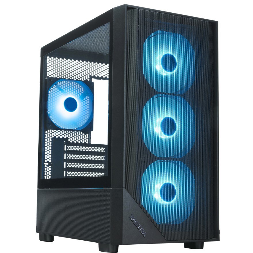 Компьютерный корпус XASTRA A400M 0F Black mATX/Mesh/Screwless TG+Mesh/ no fans/ A400M-0F