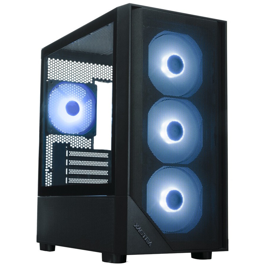 Компьютерный корпус XASTRA A400M 0F Black mATX/Mesh/Screwless TG+Mesh/ no fans/ A400M-0F