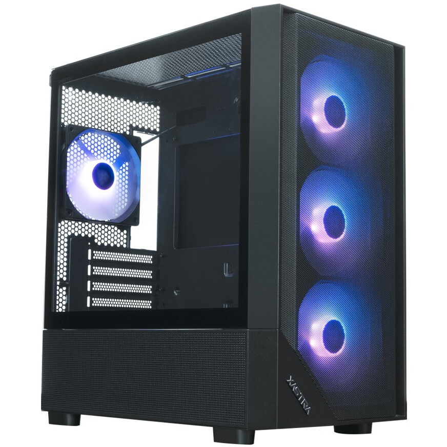Компьютерный корпус XASTRA A400M 0F Black mATX/Mesh/Screwless TG+Mesh/ no fans/ A400M-0F
