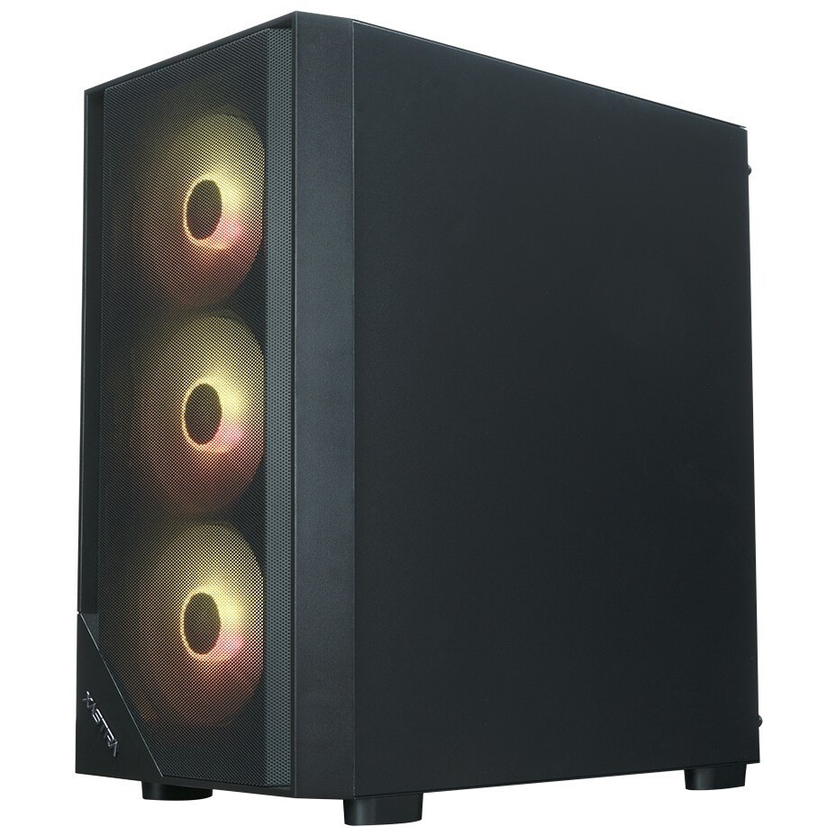 Компьютерный корпус XASTRA A400M 0F Black mATX/Mesh/Screwless TG+Mesh/ no fans/ A400M-0F