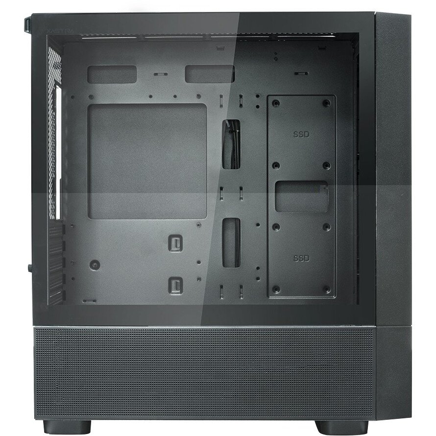 Компьютерный корпус XASTRA A400M 0F Black mATX/Mesh/Screwless TG+Mesh/ no fans/ A400M-0F