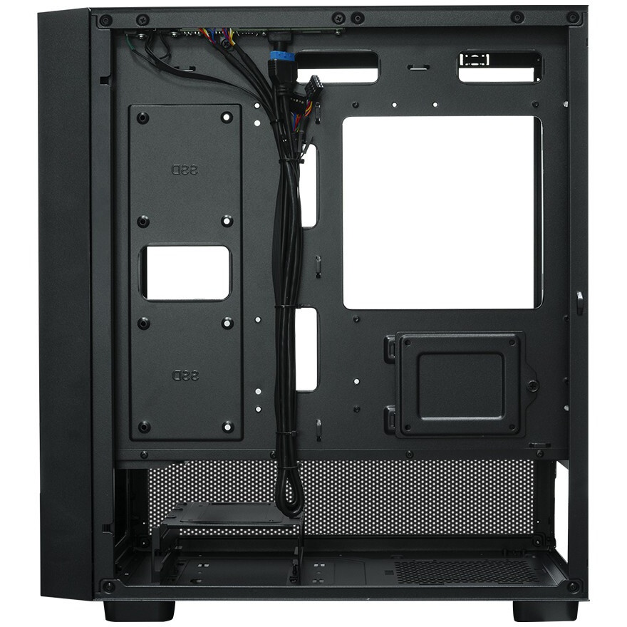 Компьютерный корпус XASTRA A400M 0F Black mATX/Mesh/Screwless TG+Mesh/ no fans/ A400M-0F
