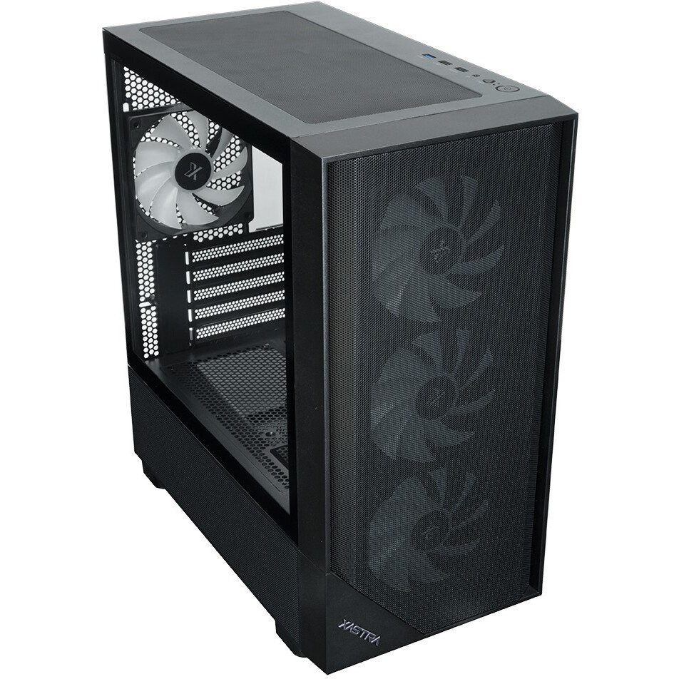 Компьютерный корпус XASTRA A400M 0F Black mATX/Mesh/Screwless TG+Mesh/ no fans/ A400M-0F
